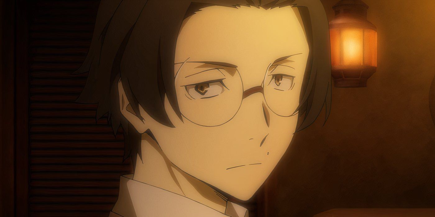 Bungo Stray Dogs Ango Sakaguchi com uma expressão séria 