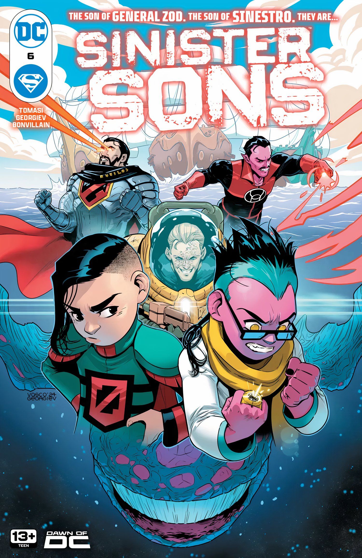 Sinister Sons 6 Capa Lor-Zod Sinson Sinestro General Zod e Major Tom Juntos