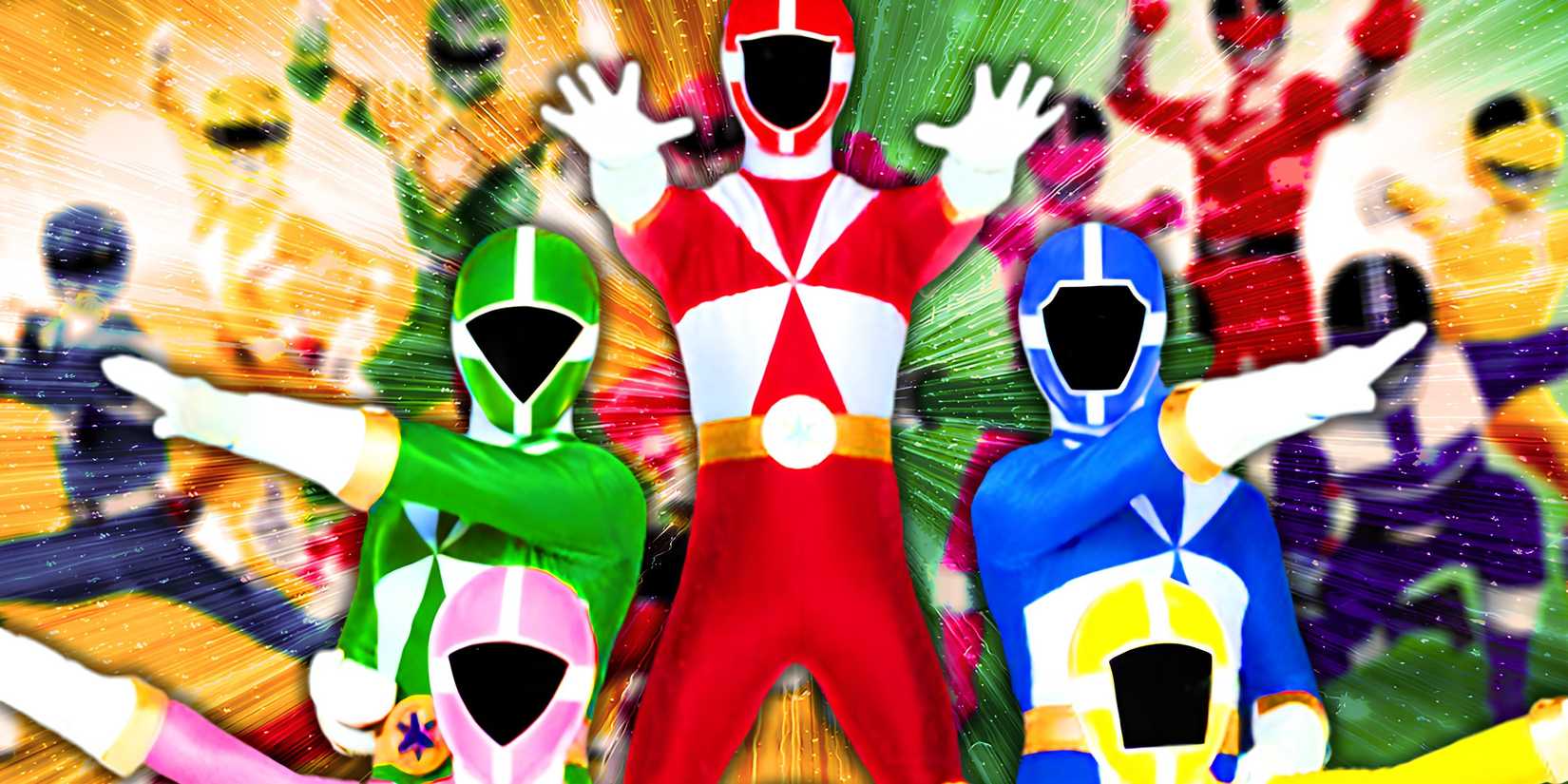 Custom image of Mighty Morphin, Lightspeed Rescue, and Time Force Power Rangers