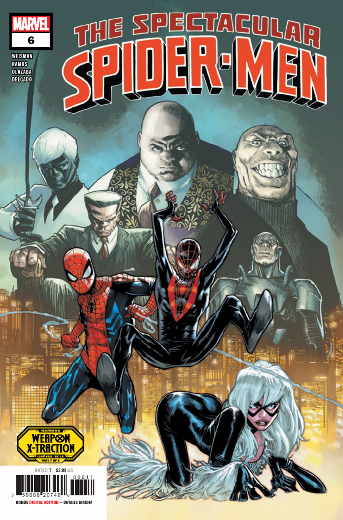 Spectacular Spider-Men #6, Peter Parker, Miles Morales, Black Cat, Kingpin, Tombstone, Hammerhead & Mr. Negative