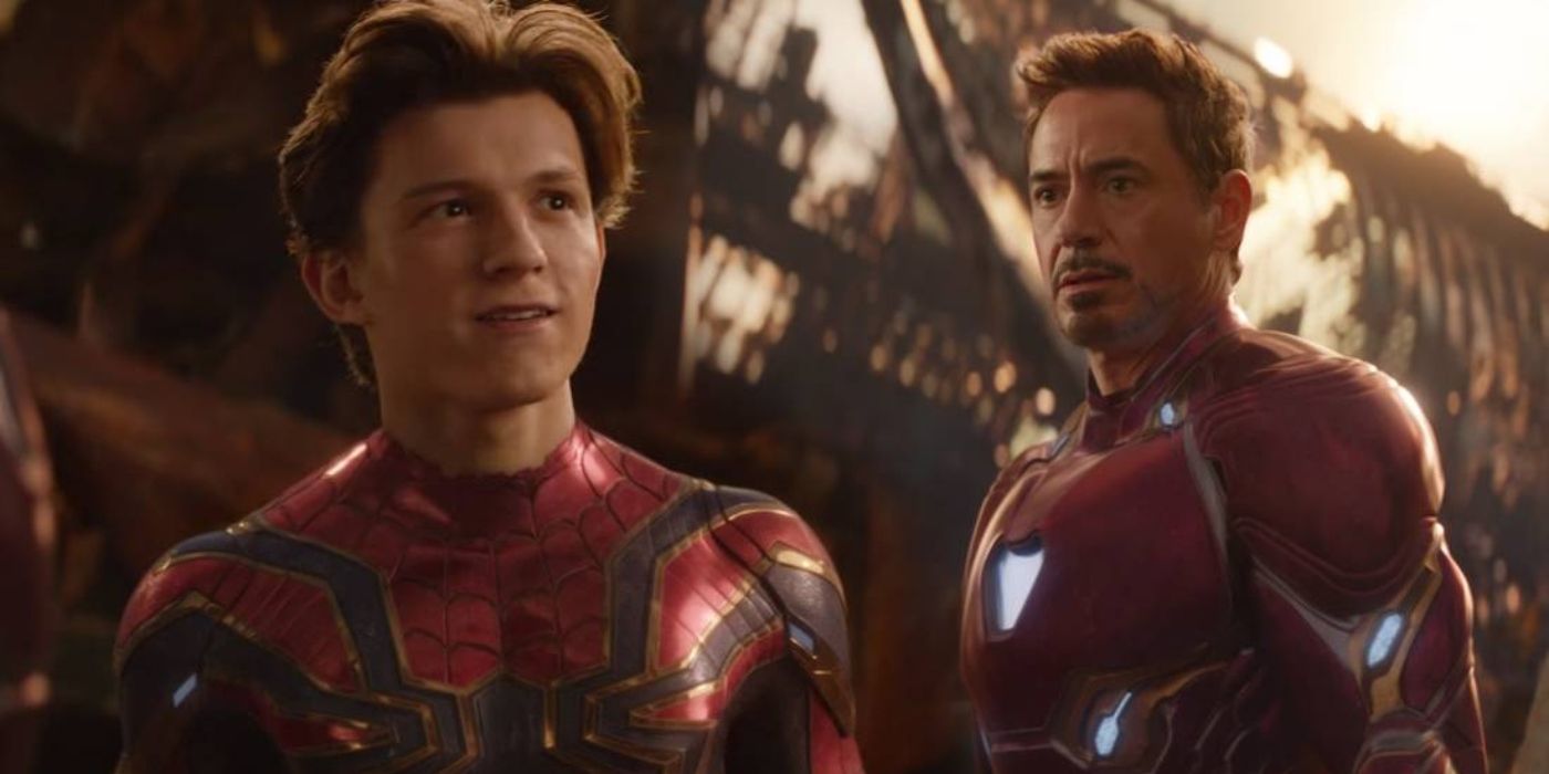 Spider-Man and Iron Man in the MCU. 