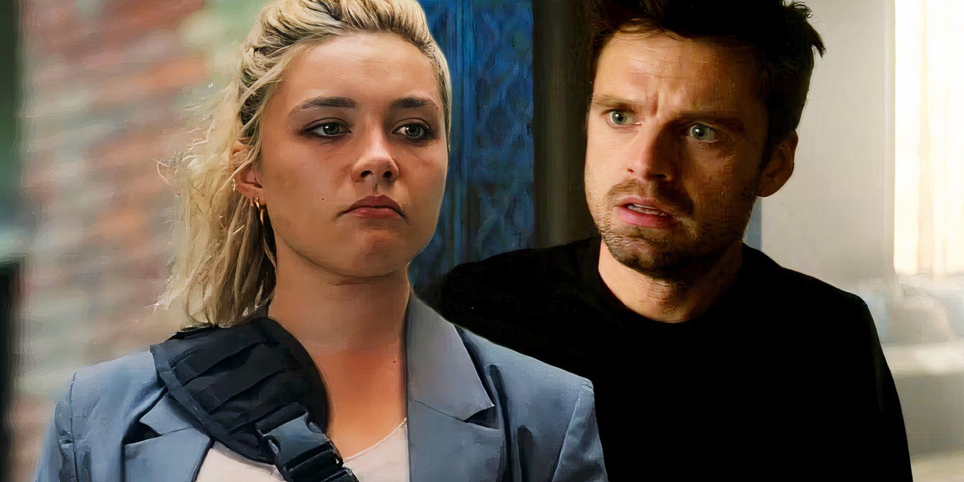 Split image of Bucky Barnes and Yelena Belova