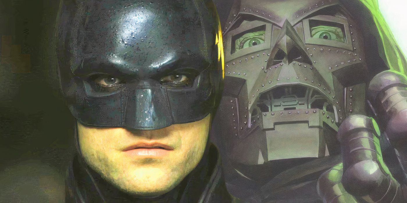 Split image of The Batman's Batman and Doctor Doom in Marvel comics