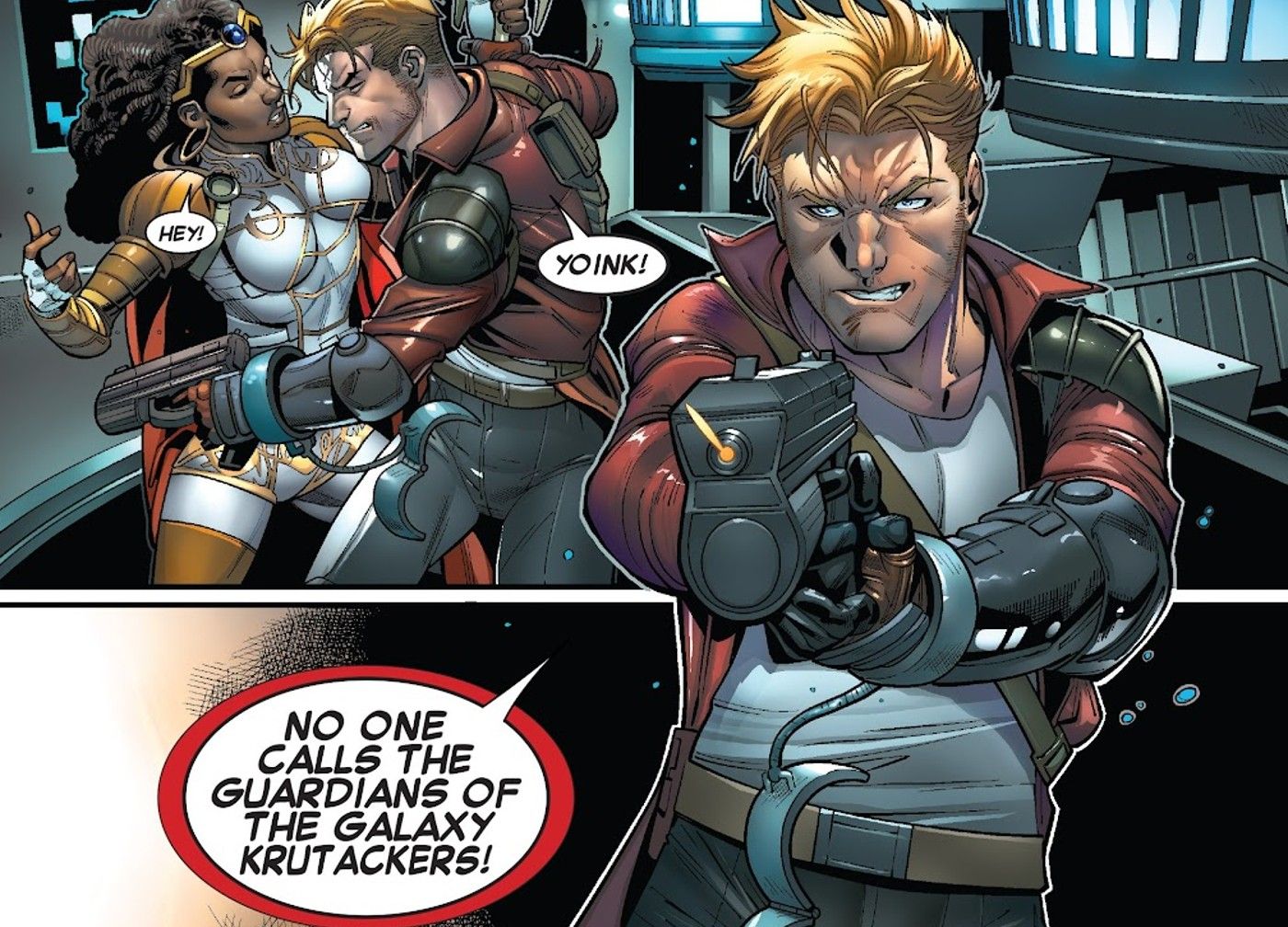 Star-Lord desarma a Imperatriz Victoria em homenagem aos Guardiões da Galáxia