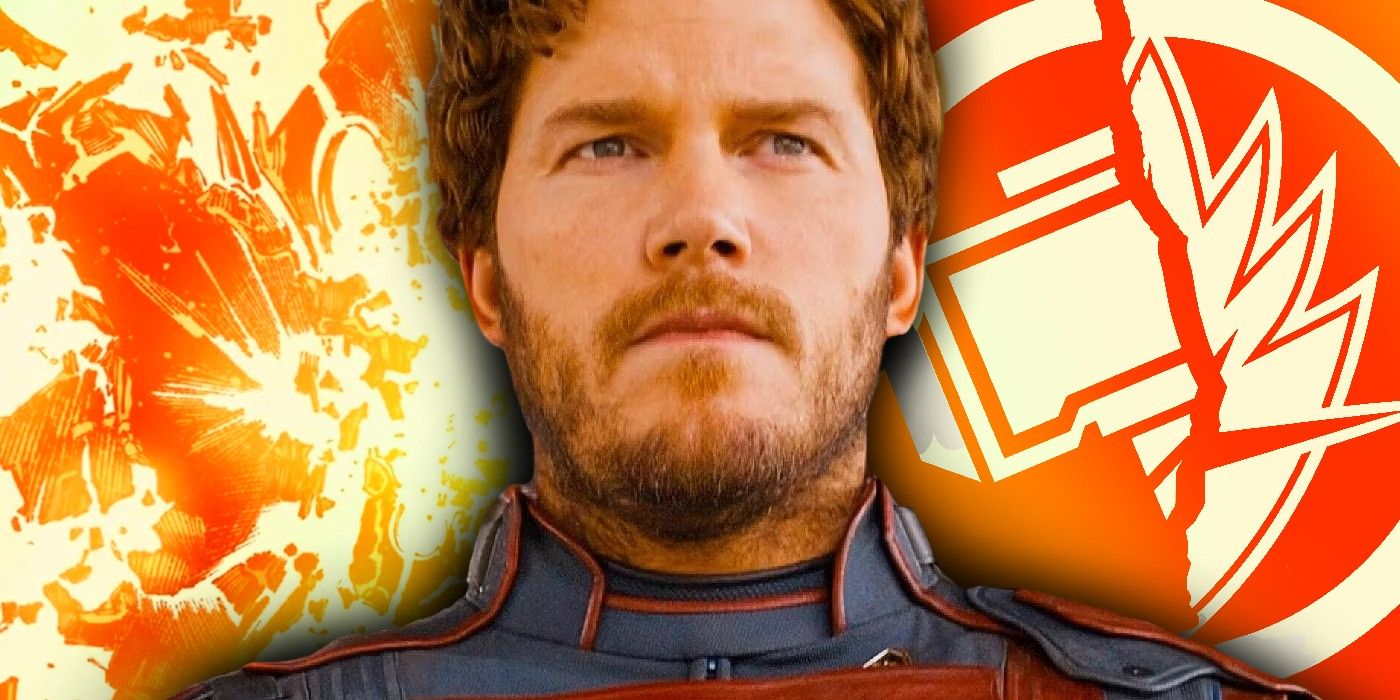 star-lord with explosive imagery