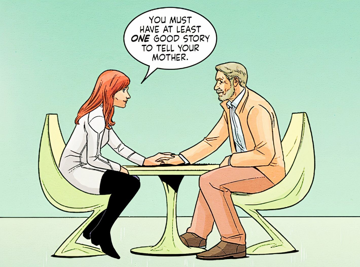 Star Trek #22, Beverly Crusher tells Wesley 'you must have at least one good story to tell you mother'