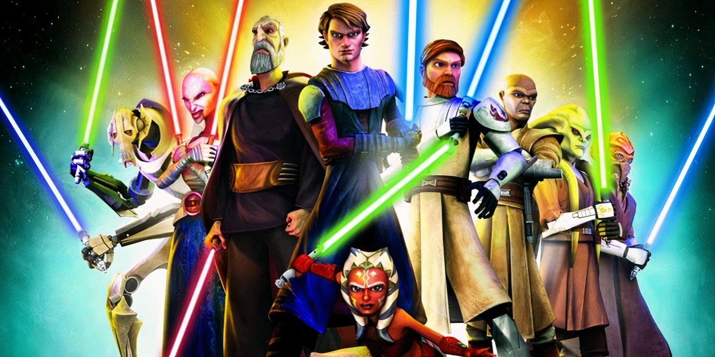 Elenco principal de personagens de Star Wars: The Clone Wars. 