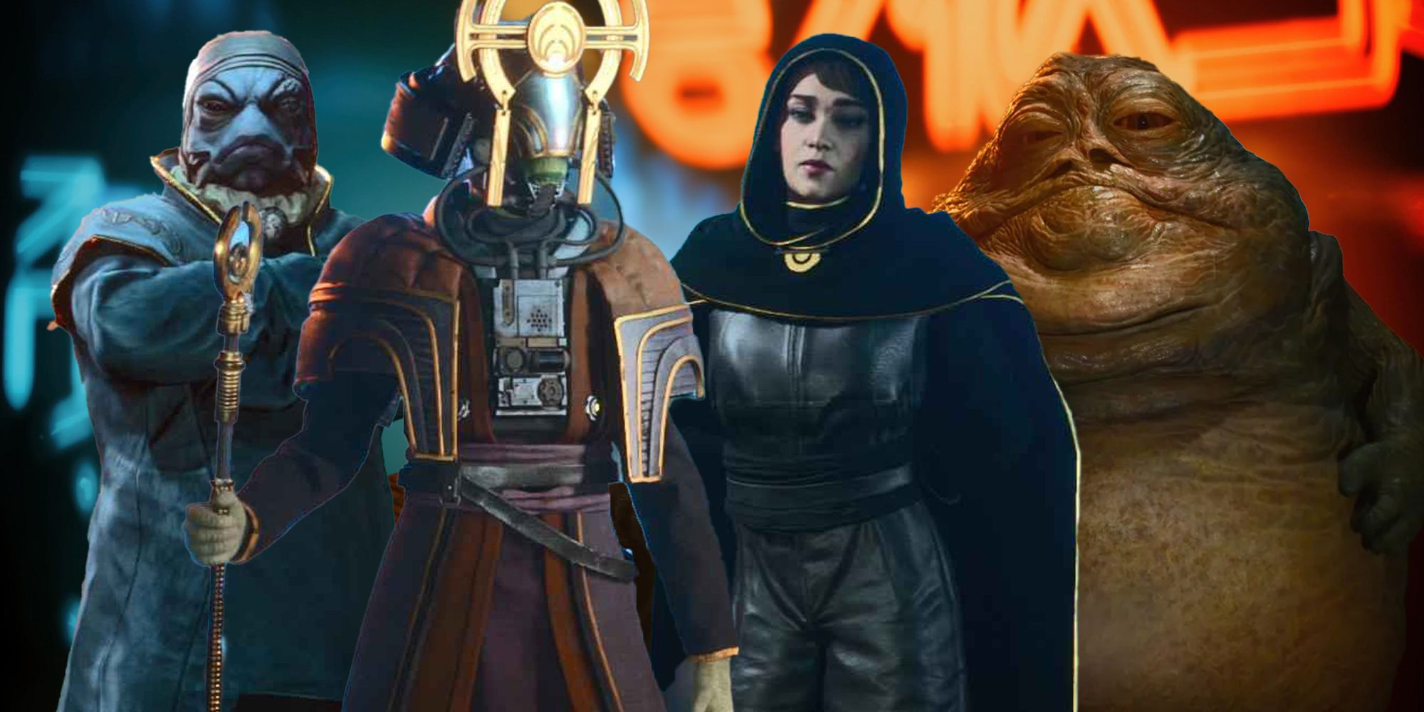 Star Wars Outlaws - Gorak, Queen Ashiga, Qi'ra and Jabba