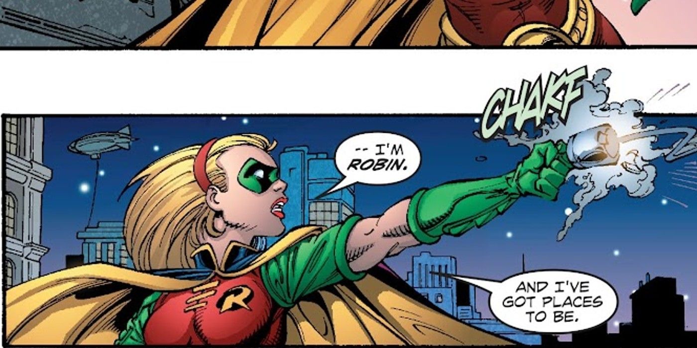 Stephanie Brown as Robin argues with Conner Kent Superboy