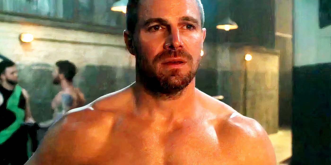 Stephen Amell Shirtless and Sweaty in Heels Season 2