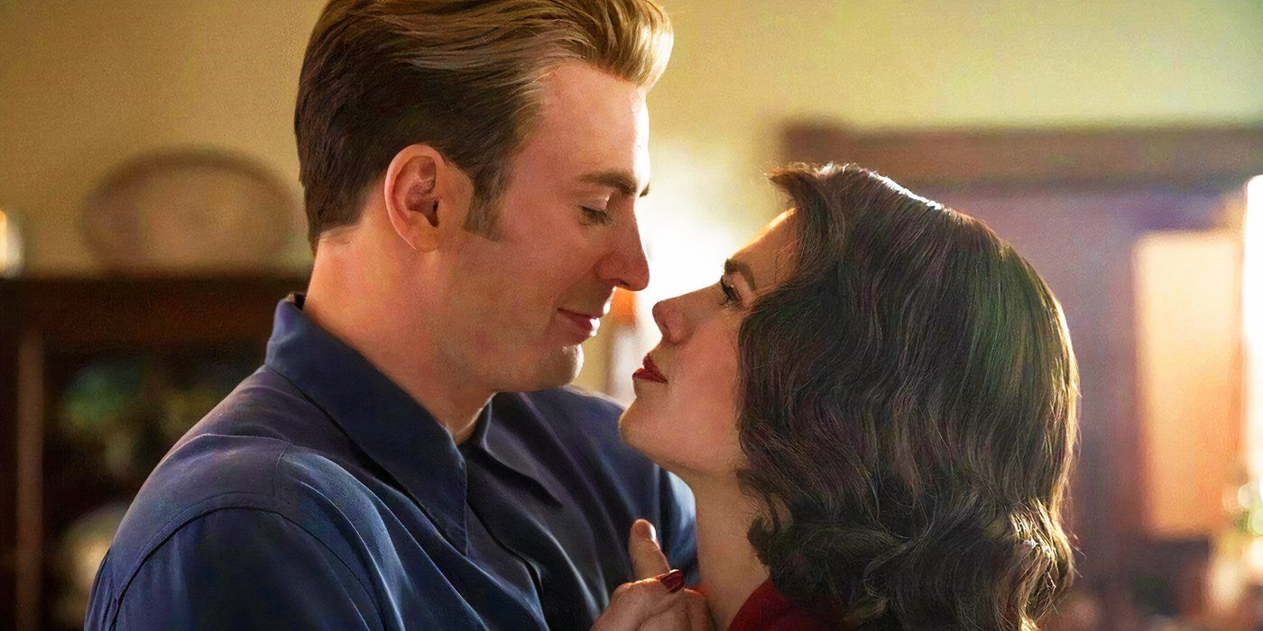 Steve Rogers and Peggy Carter happy together in Avengers Endgame