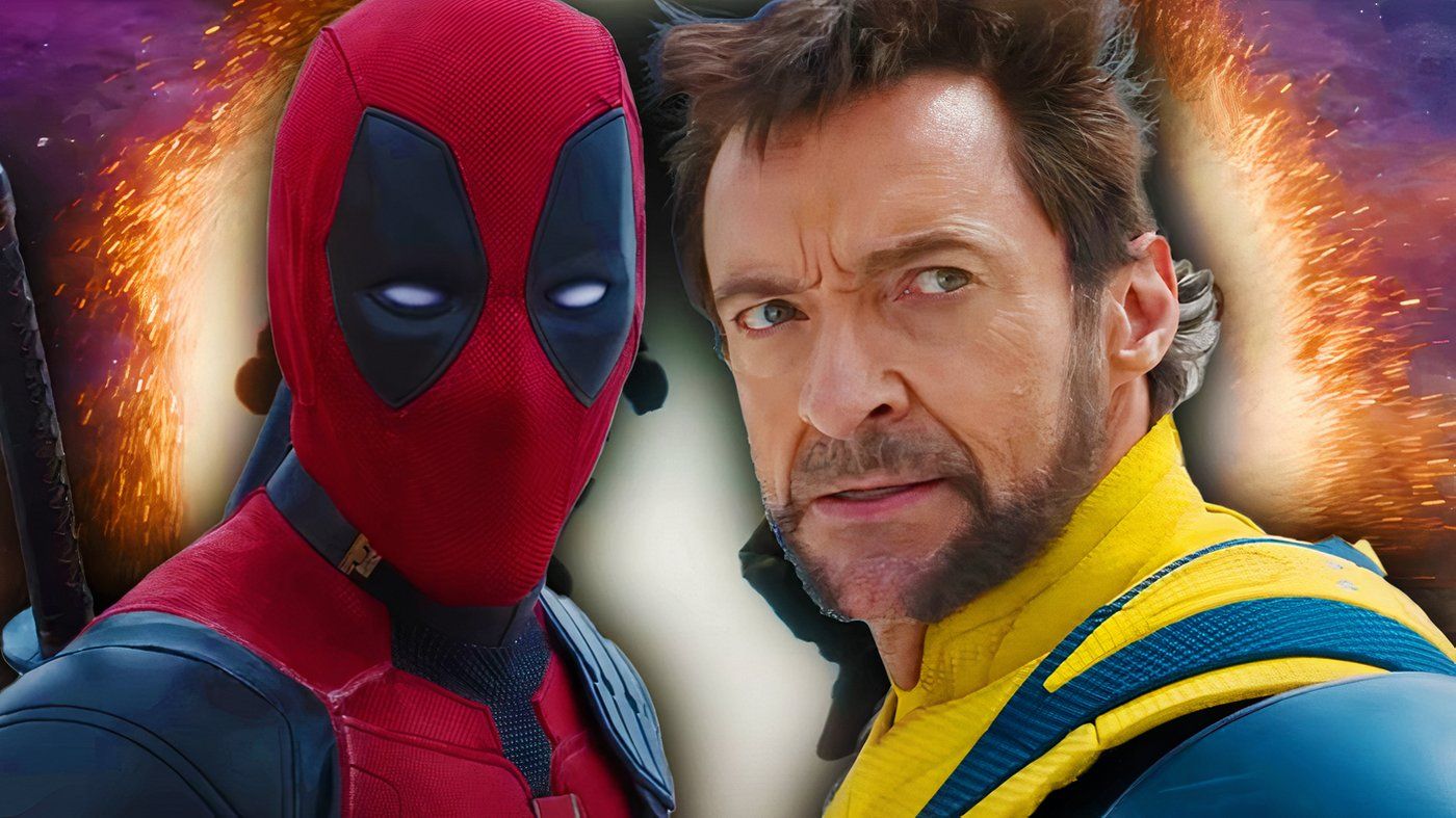 Deadpool e Wolverine do MCU com um portal atrás deles.