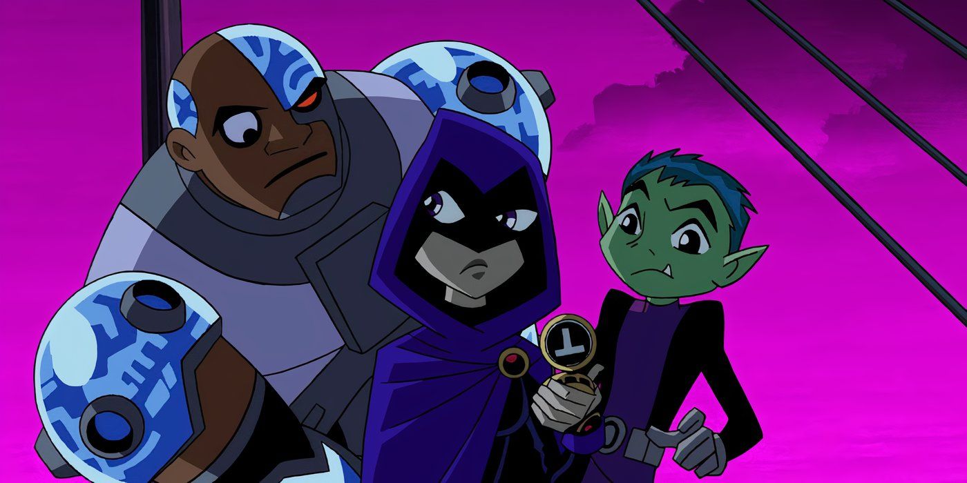 Cyborg, Raven, and Beast Boy in Teen Titans