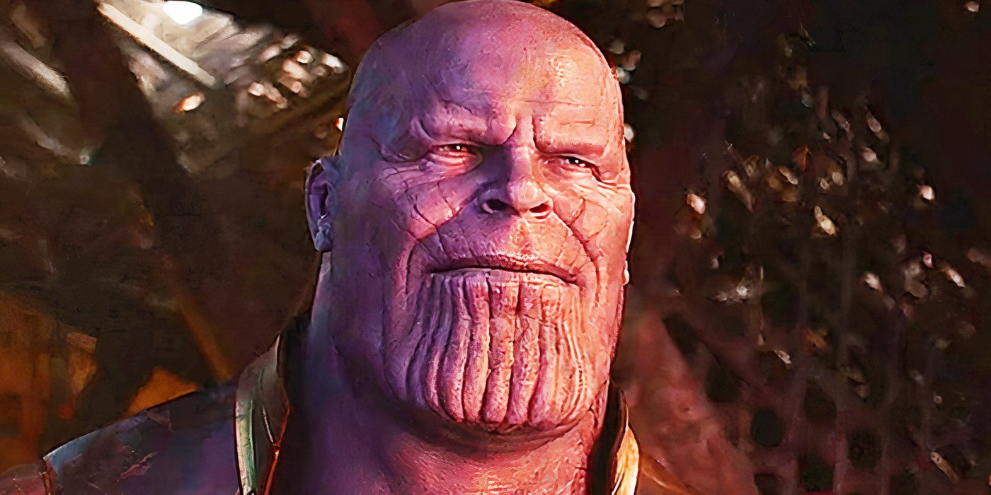 Thanos sorrindo no final de Vingadores Guerra Infinita