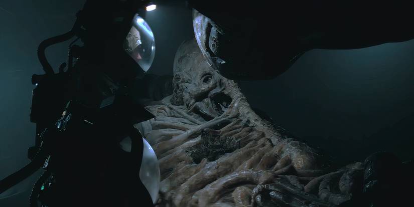 The bones of the Space Jockey in Alien