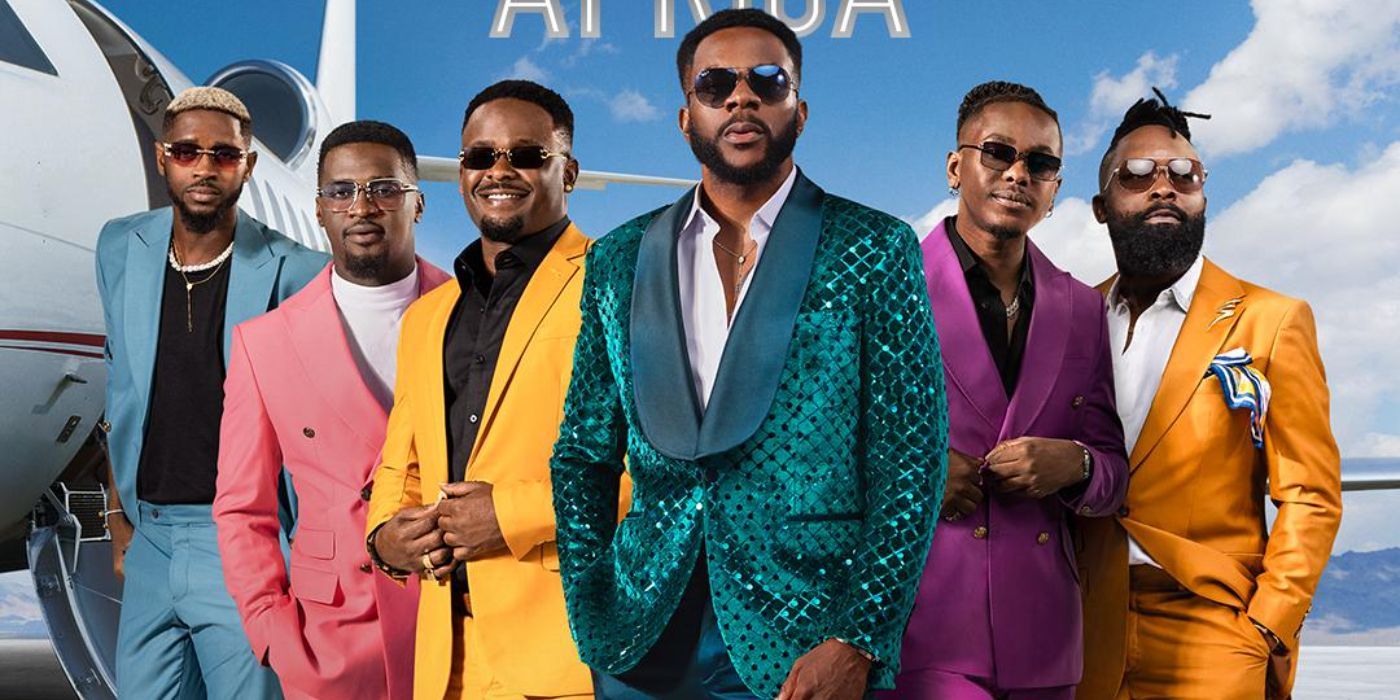 O elenco de Ebuka Turns up Africa posando juntos.