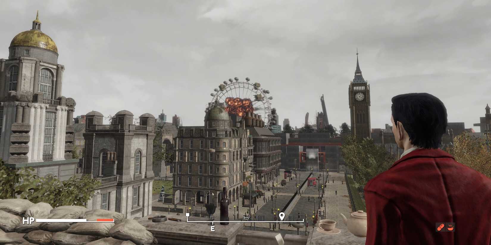 The explosives on the London Eye go off in Fallout 4 mod Fallout London.