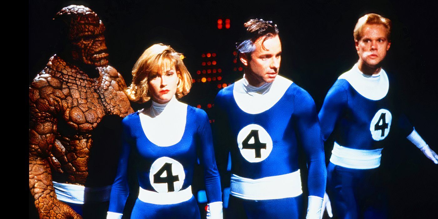 The Fantastic Four team in blue and white in 1994