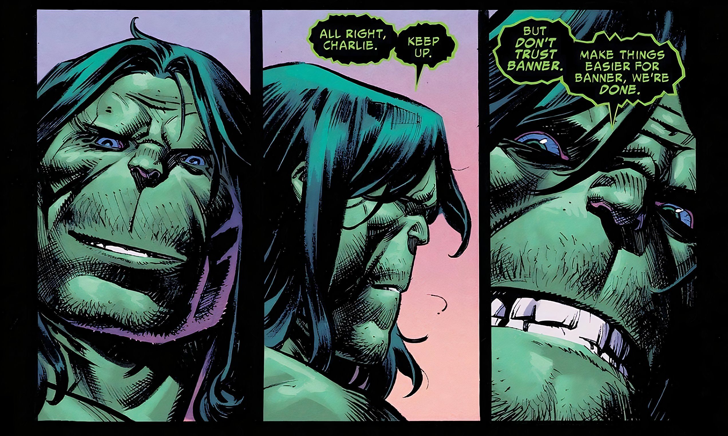 The Hulk welcomes Charlie Tidwell to accompany him on his travels, so long as she doesn&rsquo;t ever help Bruce Banner.