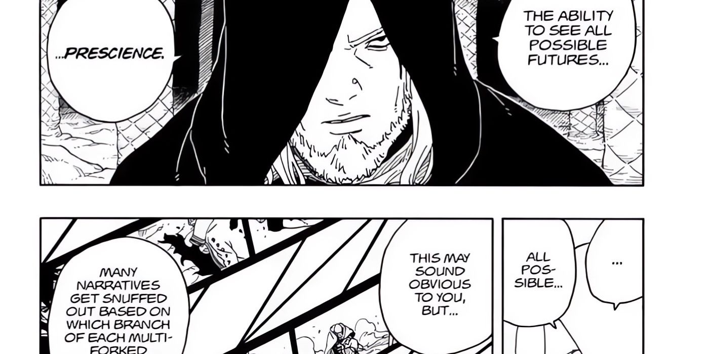 Kashin Koji tells Boruto the name of his ability.