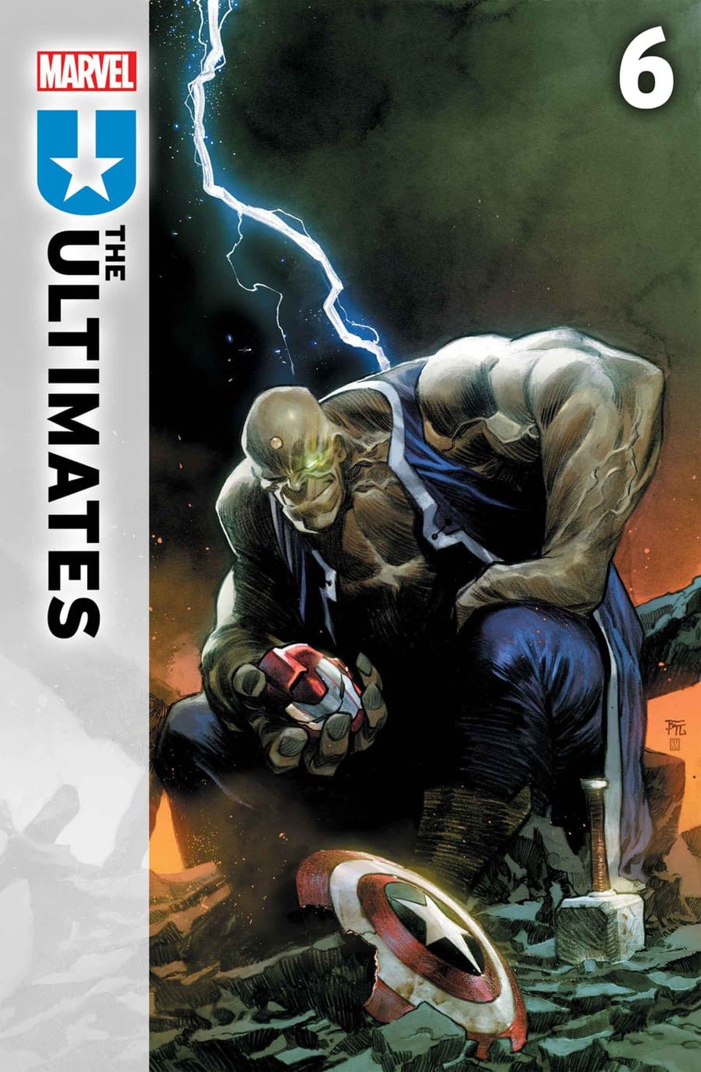 a capa do ultimates 6 mostra o hulk dominando os remanescentes da equipe