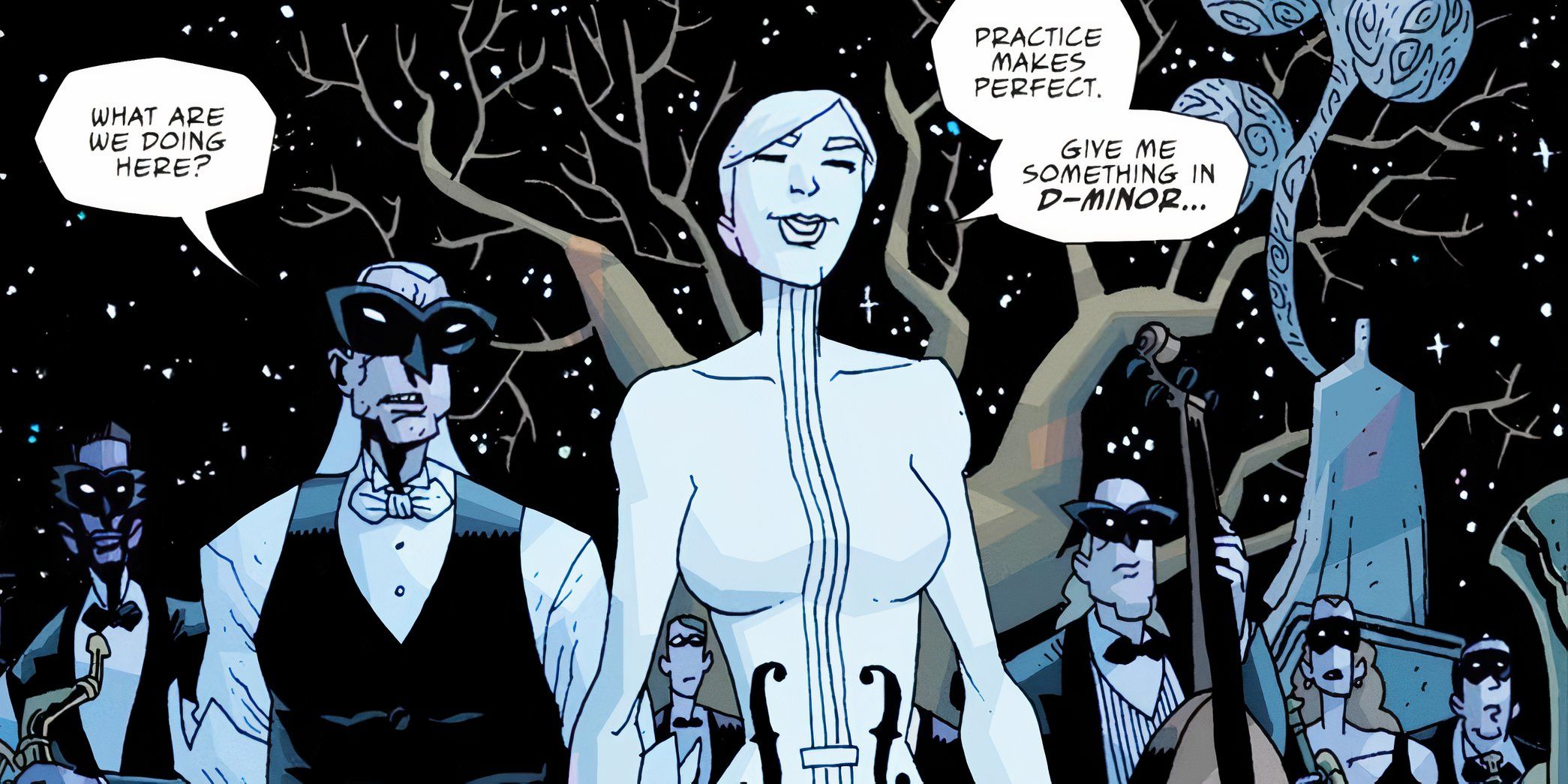 The Umbrella Academy comic Vanya as the White Violin