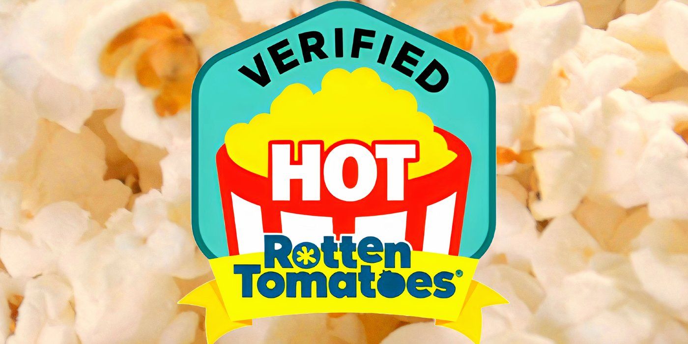 The Verified Hot Rotten Tomatoes Logo in Front of Popcorn