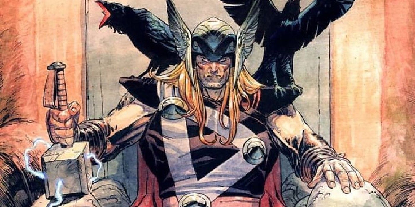 Thor em seu trono como rei de Asgard