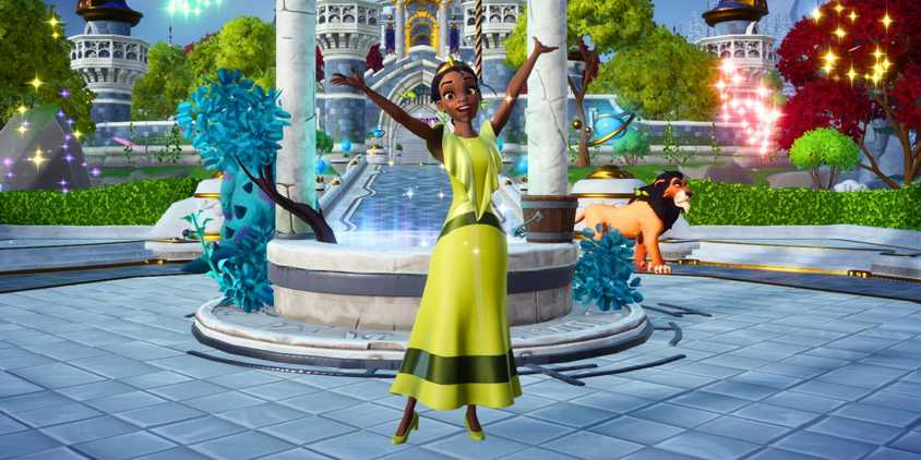 Tiana being welcomed in Disney Dreamlight Valley