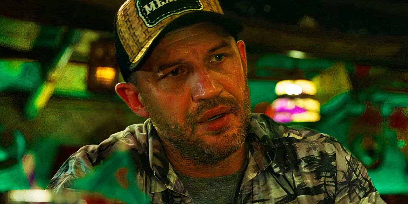 Tom Hardy como Eddie Brock en un bar mexicano en la escena post-créditos de Spider-Man No Way Home