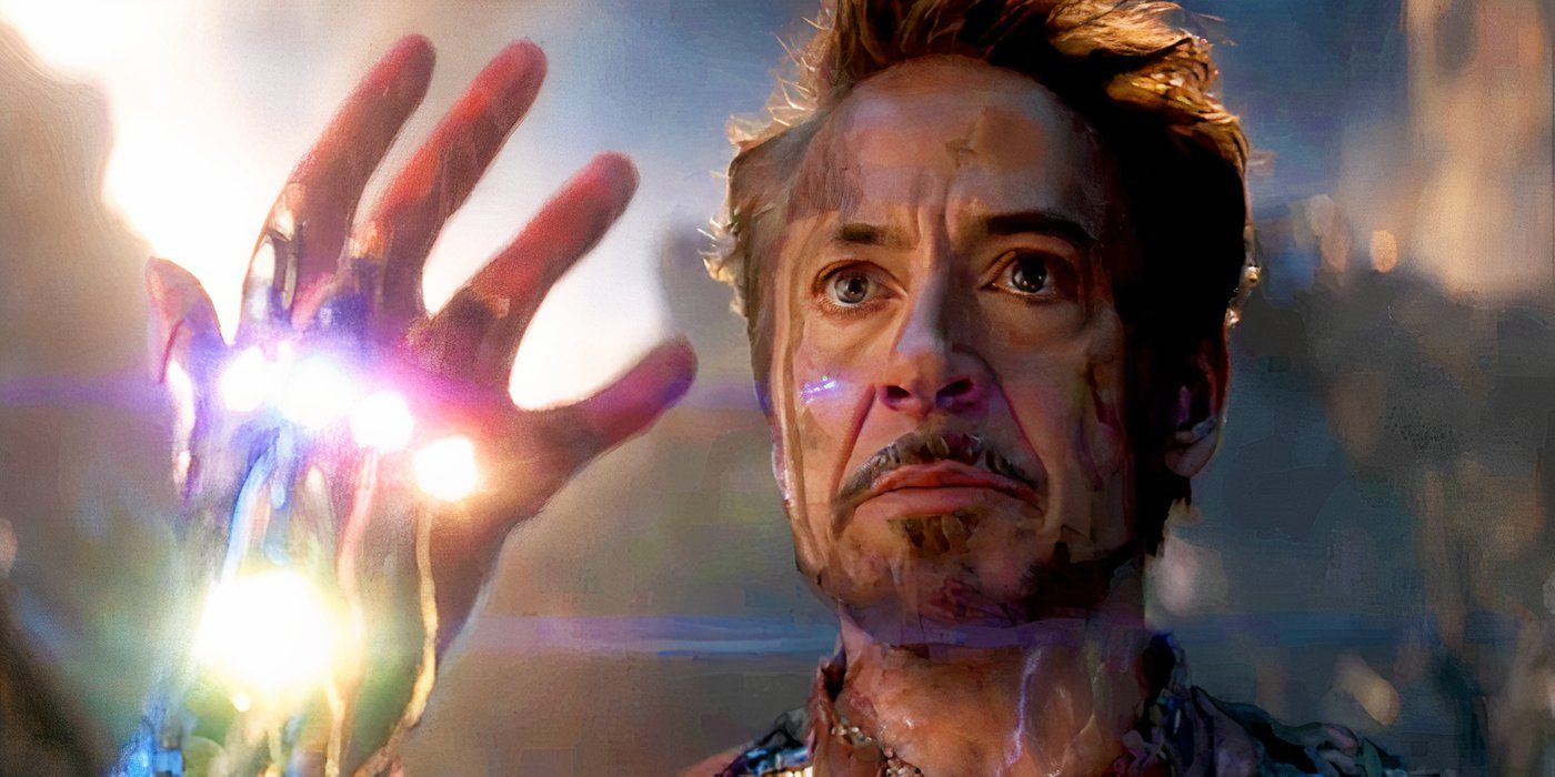 Tony Stark mostrando as Joias do Infinito para Thanos em Vingadores: Ultimato