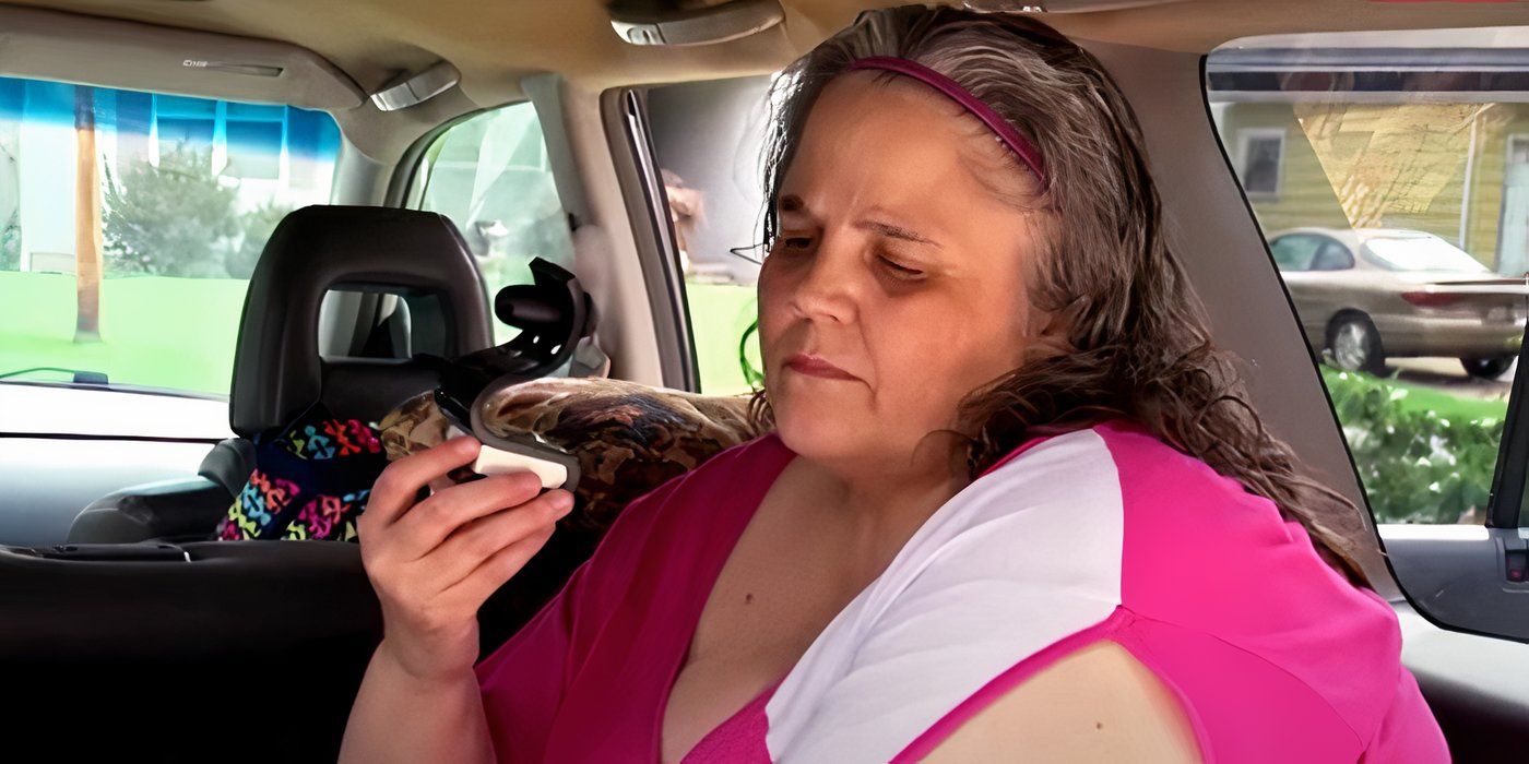 tracey matthews my 600 lb life in van talking on phone