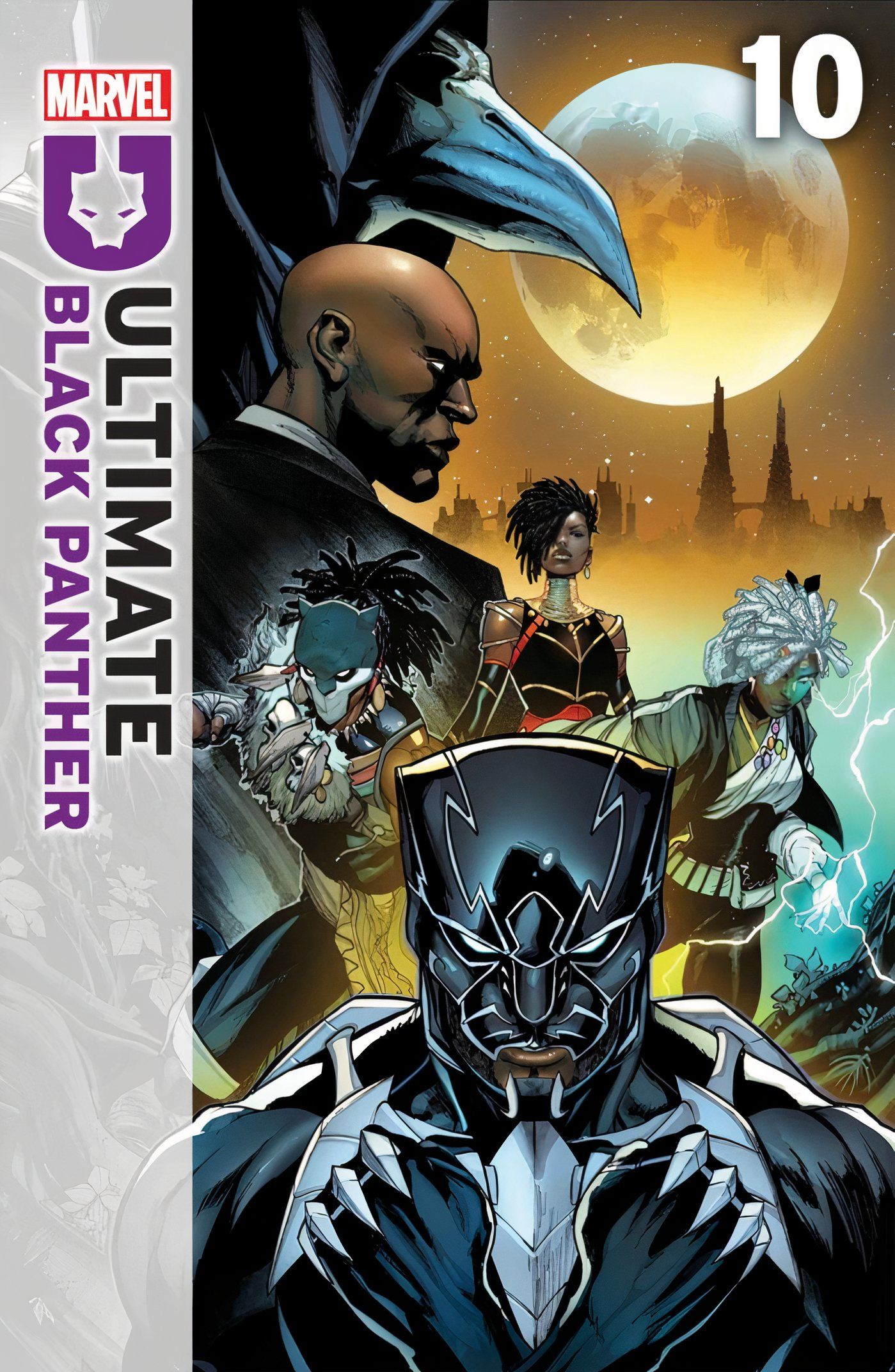 Cover of Ultimate Black Panther #10 featuring Black Panther, Killmonger and Storm.