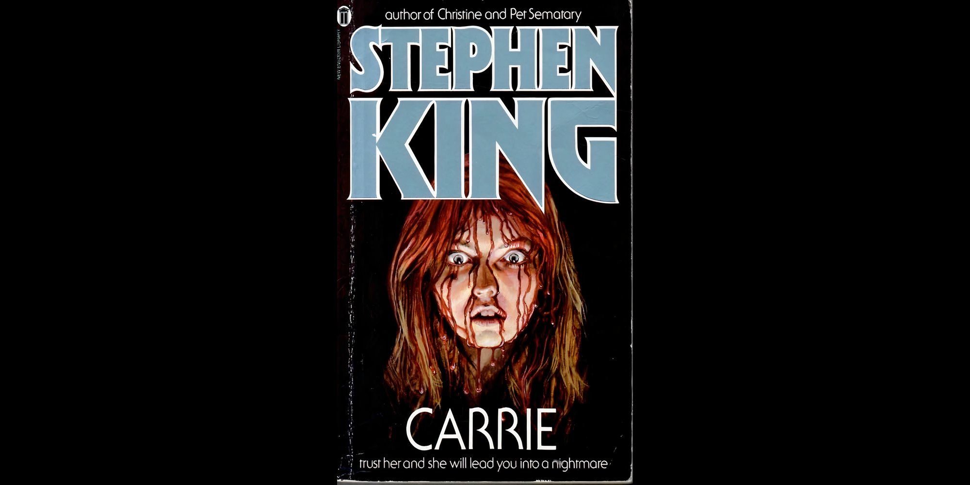 Capa do livro Carrie, de Stephen King.