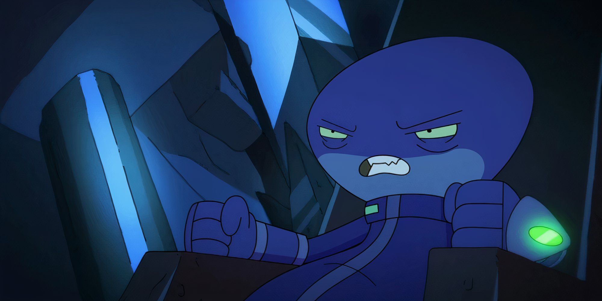 Jack The Lord Commander looking angry and balling his fists up in Final Space.