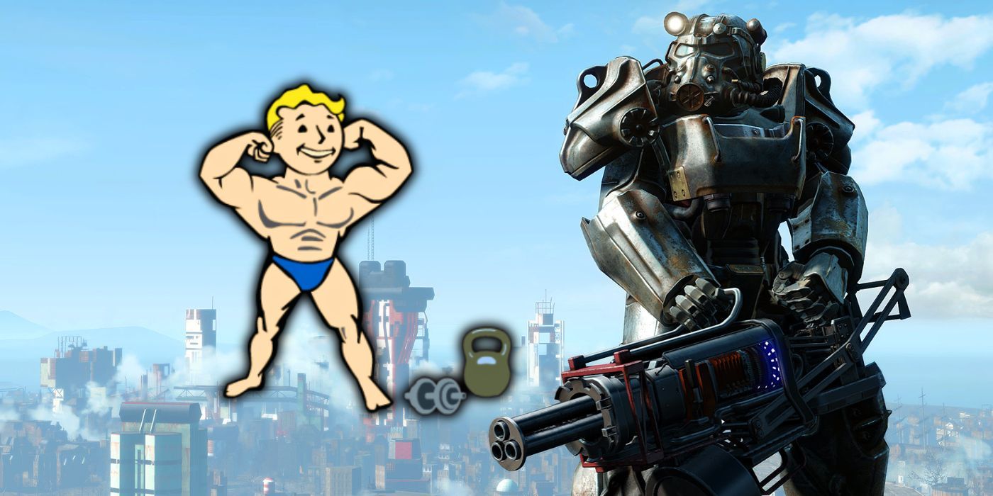 The Vault Boy symbol for Strength alongside Power Armor