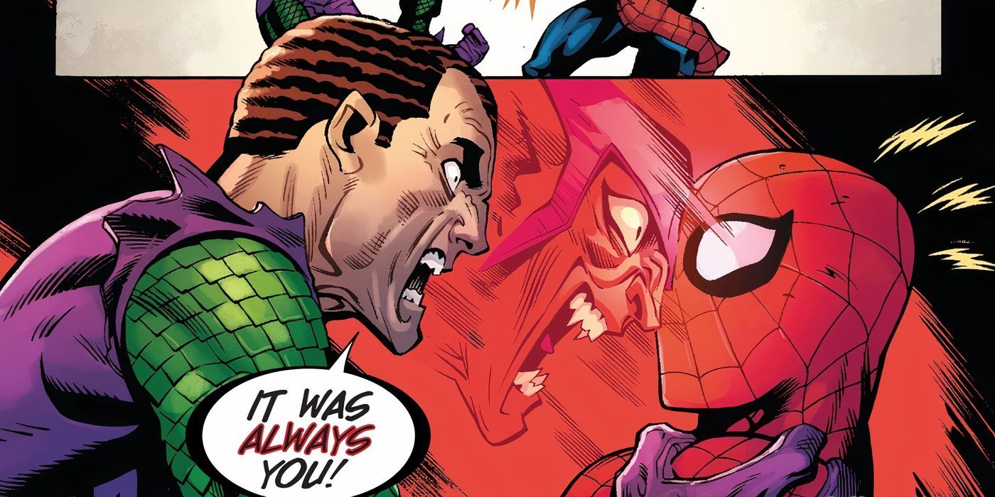 Green Goblin yells at Spider-Man in Marvel Comics