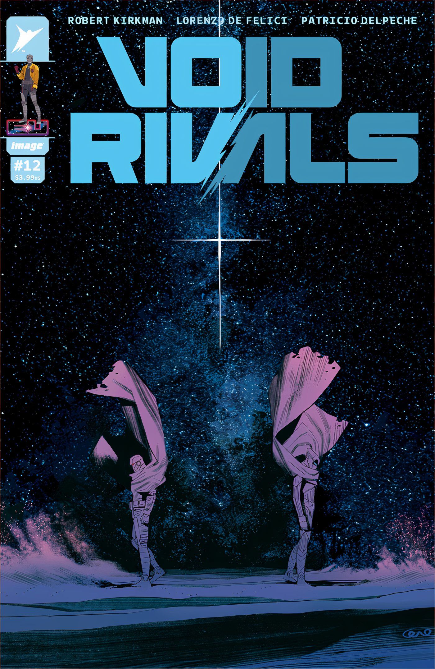 Void Rivals #12 Cover A Darak e Solila seguem caminhos separados no deserto