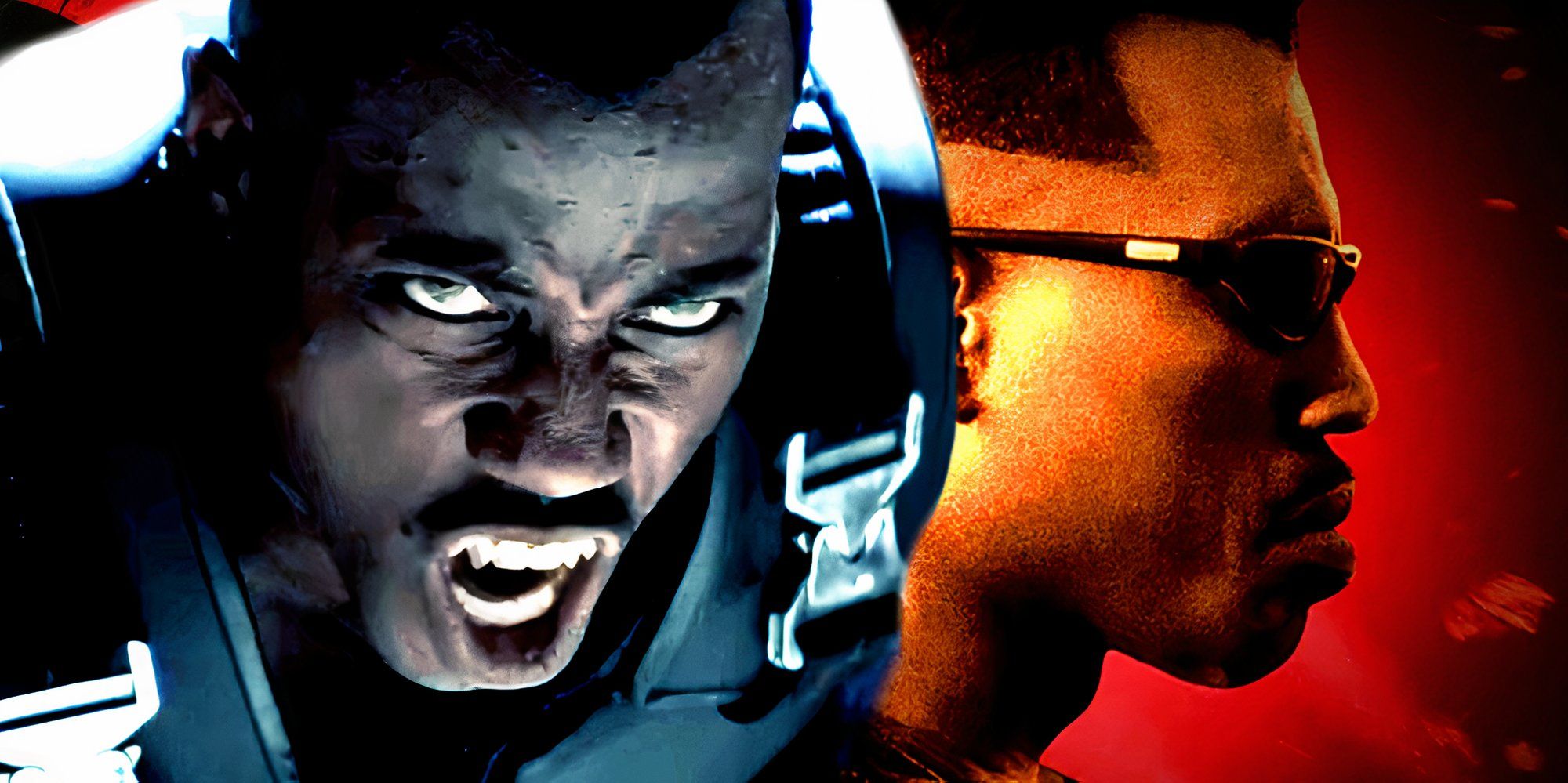 Wesley Snipes as Blade the vampire hunter in Marvel's Blade solo films