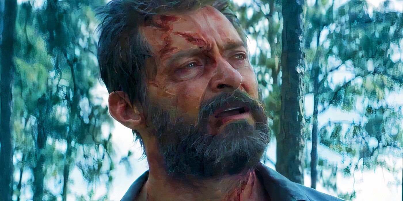 Wolverine buring Charles Xavier in Logan