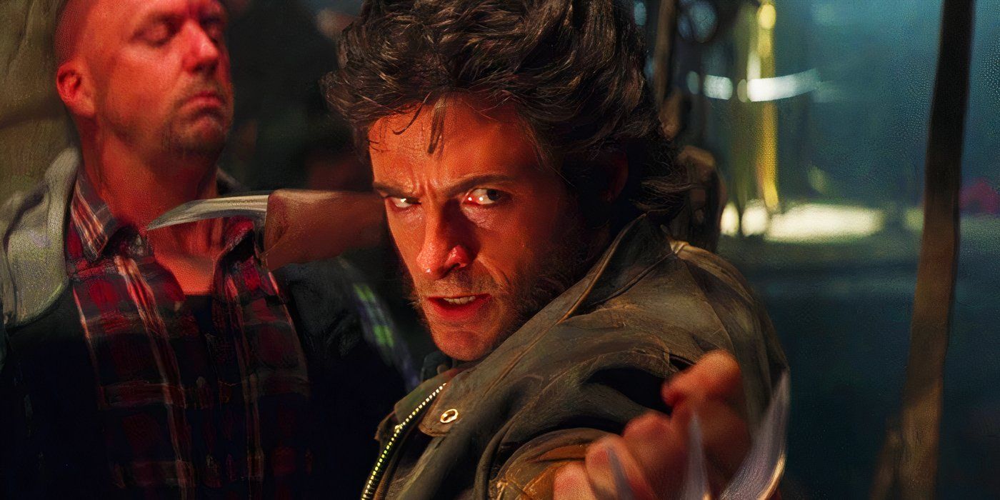 Wolverine fighting in a bar in 2000's X-Men