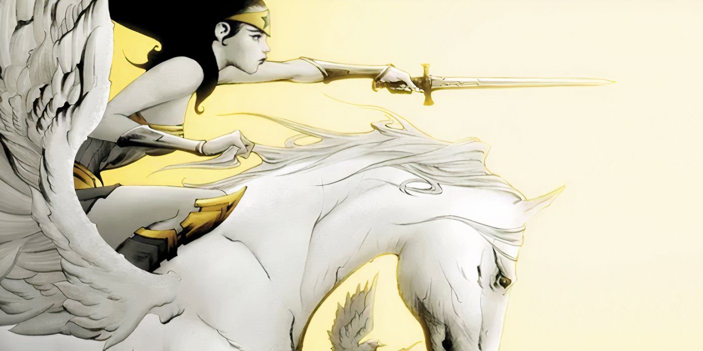 Wonder Woman Black and Gold #3 variant cover pegasus