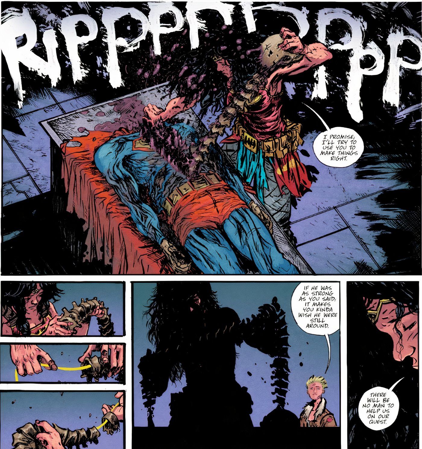 Mulher Maravilha Dead Earth #3 Dead Superman remoção da espinha 1