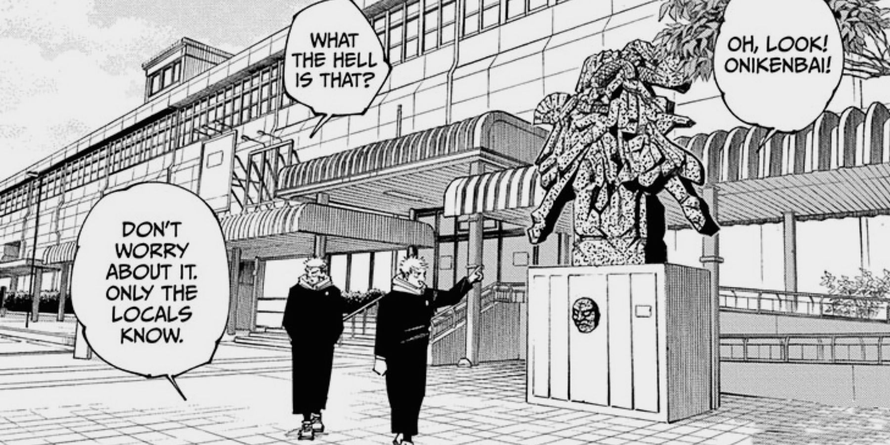 Yuji leva Sukuna em um passeio por Sendai em Jujutsu Kaisen