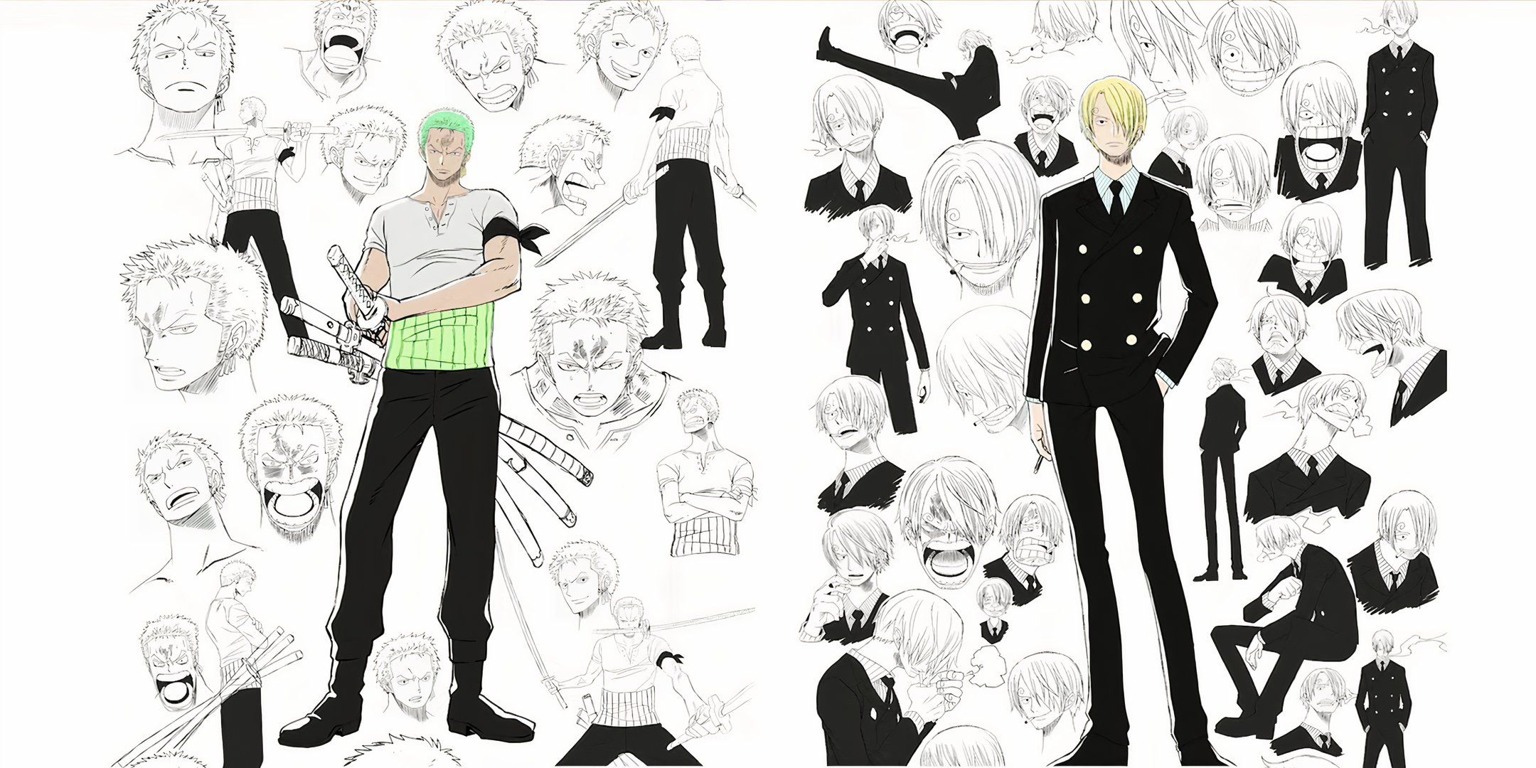 One Piece Sanji Zoro Concept Art