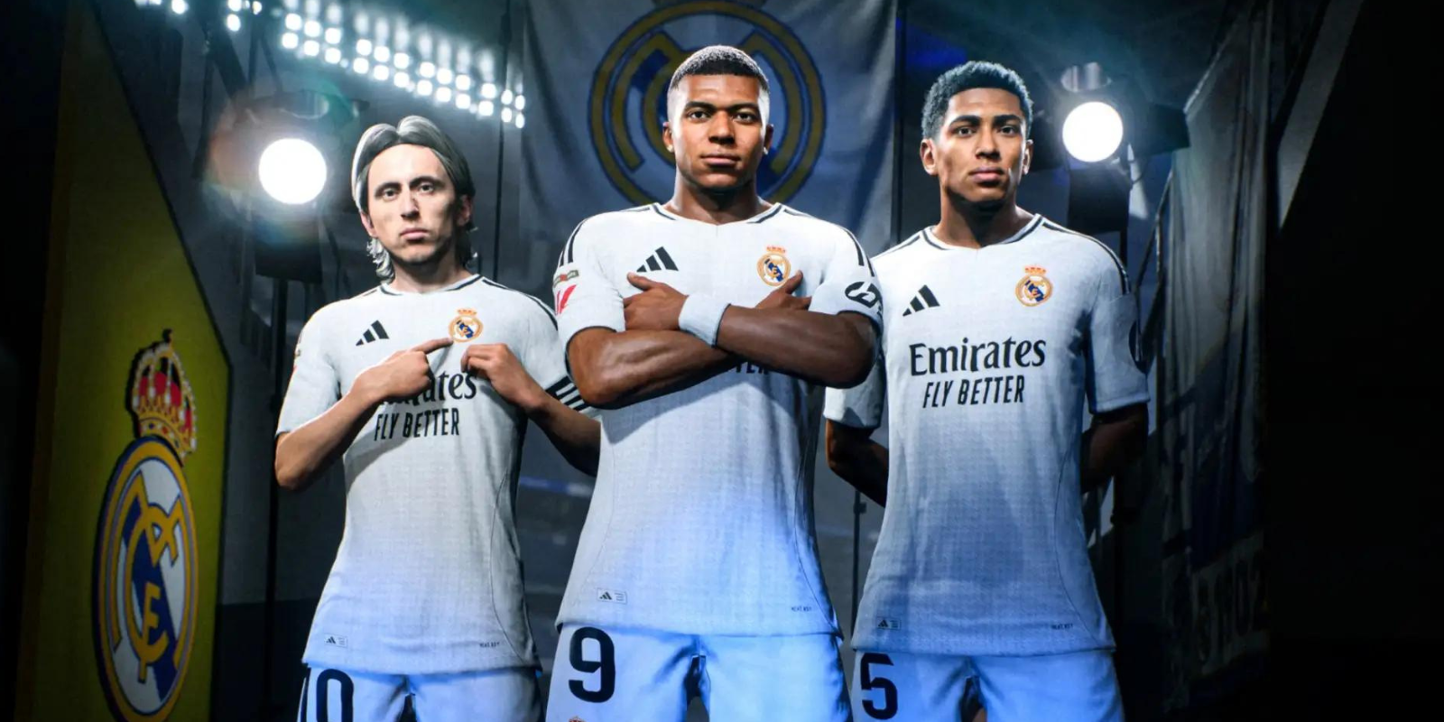 EA Sports FC 25 Real Madrid Mbappé, Bellingham y Modric