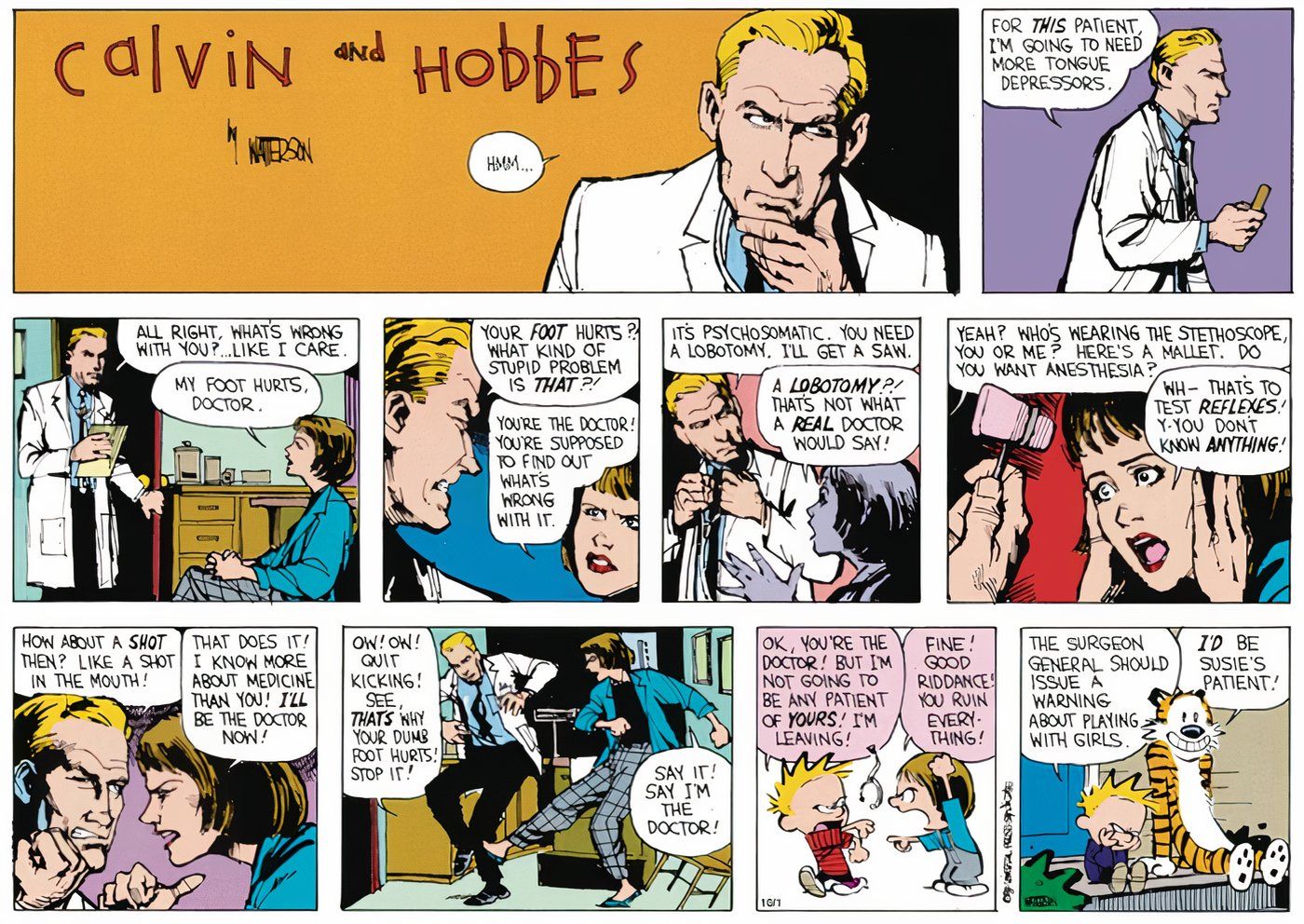 Calvin and Susie playing 'doctor' together.