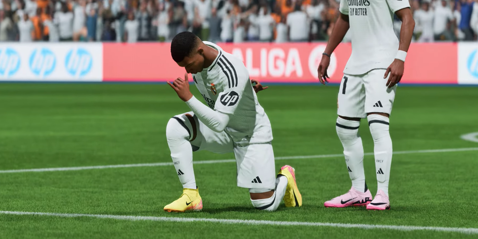 EA Sports FC 25 Mbappé celebra