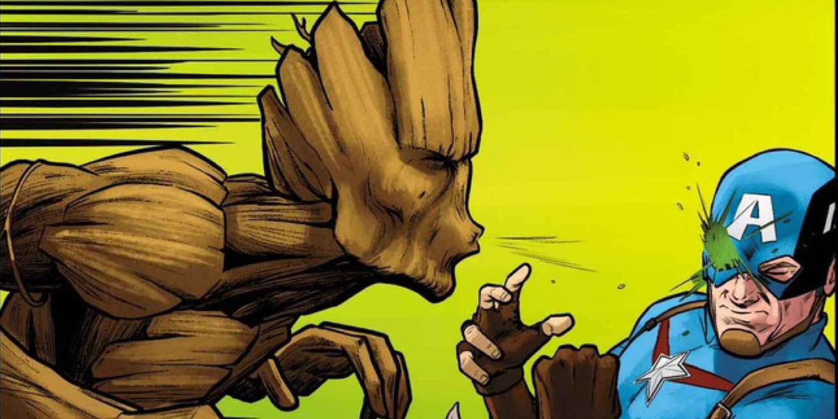  Dawn of Decay #1 Groot sneezes on Steve Rogers’ Captain America