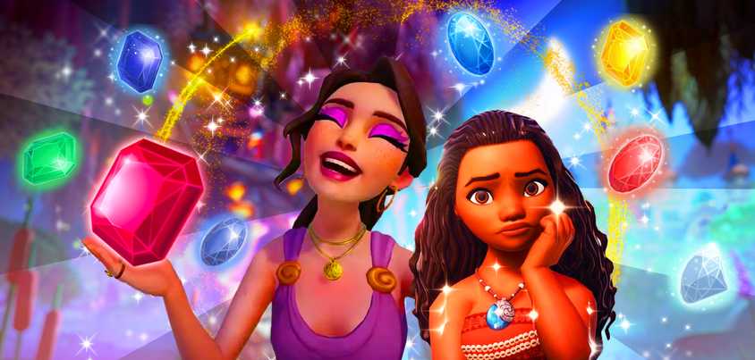 A custom character with Moana and gems In Disney Dreamlight Valley